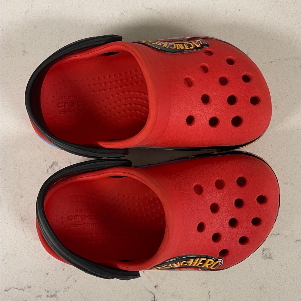2022 Crocs Disney x Band Clog Toddler 'Fun Lab Cars - Flame' Size 6 - Picture 14 of 17